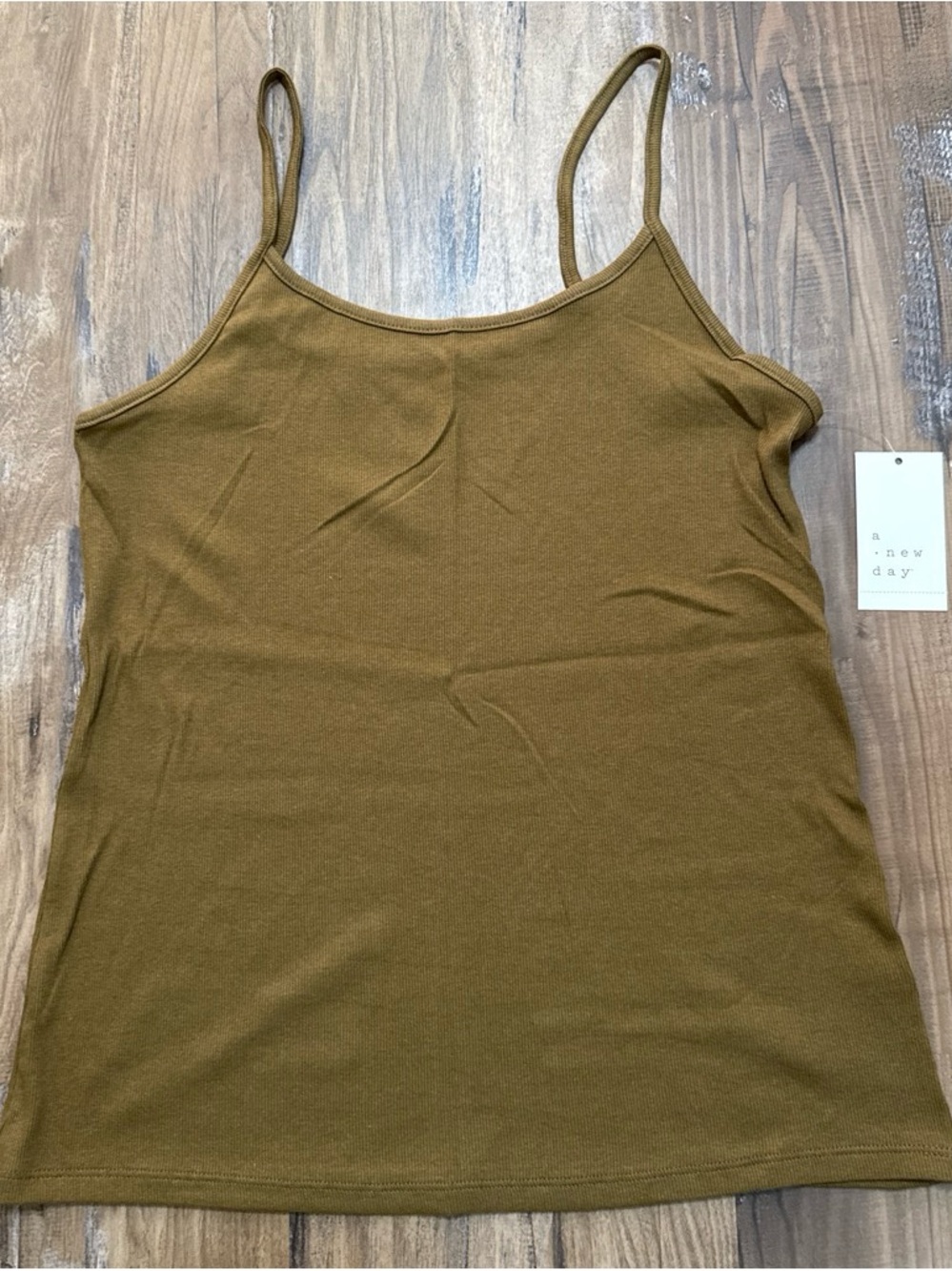 a new day Brown Spaghetti Strap Tank Top